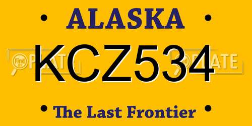KCZ534 Alaska License Plate