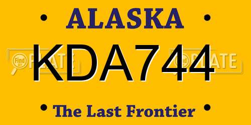 KDA744 Alaska License Plate