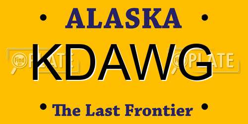 KDAWG Alaska License Plate