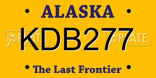 KDB277 Alaska License Plate