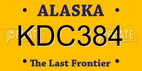 KDC384 Alaska License Plate