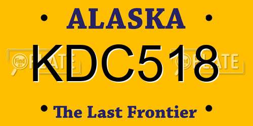 KDC518 Alaska License Plate
