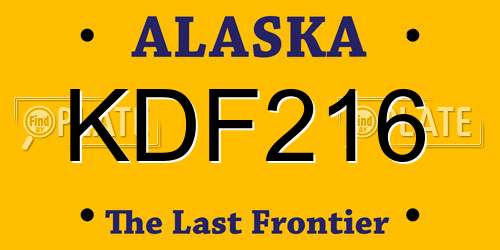 KDF216 Alaska License Plate