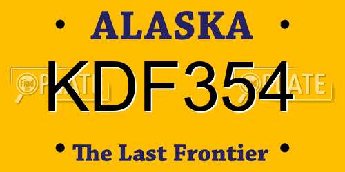 KDF354 Alaska License Plate