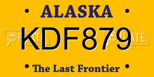 KDF879 Alaska License Plate
