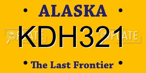 KDH321 Alaska License Plate
