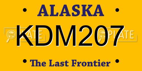 KDM207 Alaska License Plate