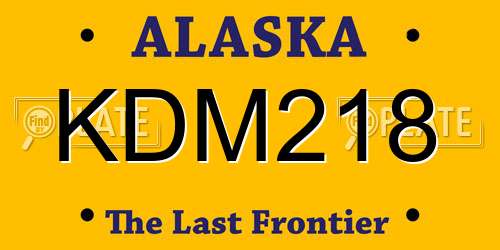 KDM218 Alaska License Plate