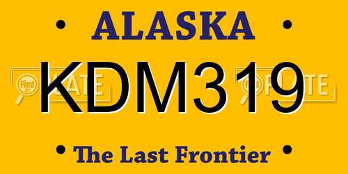 KDM319 Alaska License Plate