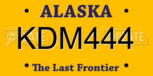 KDM444 Alaska License Plate