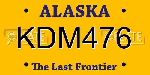 KDM476 Alaska License Plate