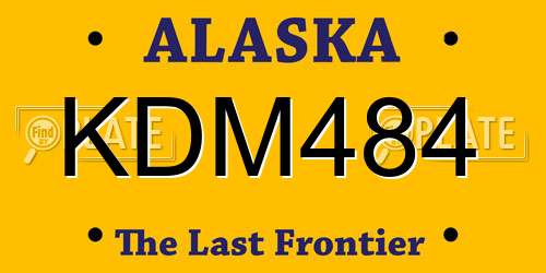 KDM484 Alaska License Plate