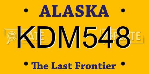 KDM548 Alaska License Plate