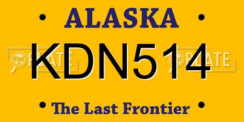 KDN514 Alaska License Plate