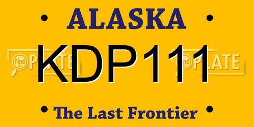 KDP111 Alaska License Plate