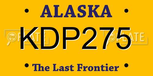 KDP275 Alaska License Plate