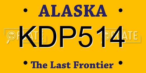 KDP514 Alaska License Plate