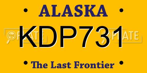 KDP731 Alaska License Plate