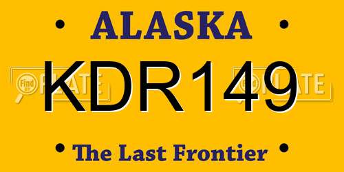 KDR149 Alaska License Plate