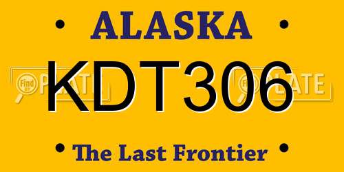 KDT306 Alaska License Plate