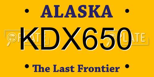 KDX650 Alaska License Plate