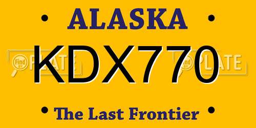 KDX770 Alaska License Plate