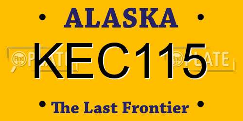 KEC115 Alaska License Plate