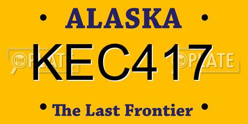 KEC417 Alaska License Plate