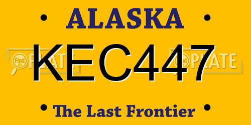 KEC447 Alaska License Plate
