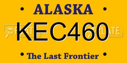 KEC460 Alaska License Plate