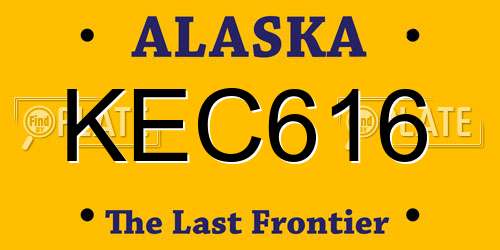 KEC616 Alaska License Plate