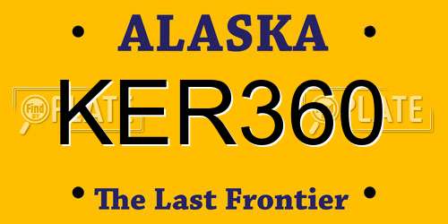 KER360 Alaska License Plate