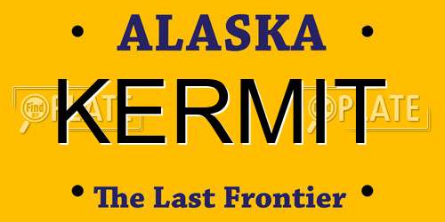 KERMIT Alaska License Plate