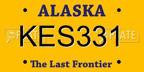 KES331 Alaska License Plate