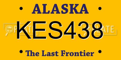 KES438 Alaska License Plate