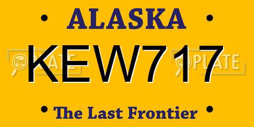 KEW717 Alaska License Plate