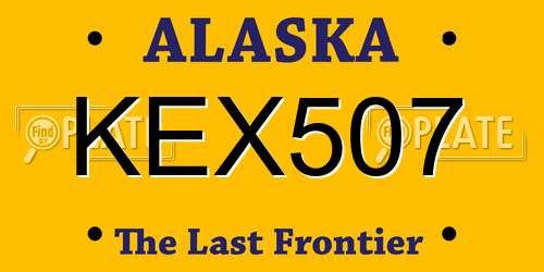 KEX507 Alaska License Plate