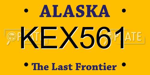 KEX561 Alaska License Plate