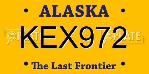 KEX972 Alaska License Plate