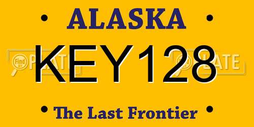 KEY128 Alaska License Plate