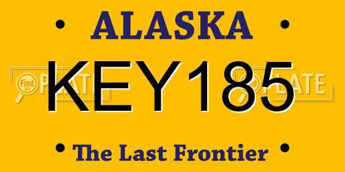 KEY185 Alaska License Plate