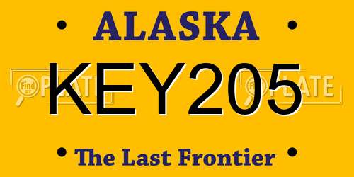 KEY205 Alaska License Plate
