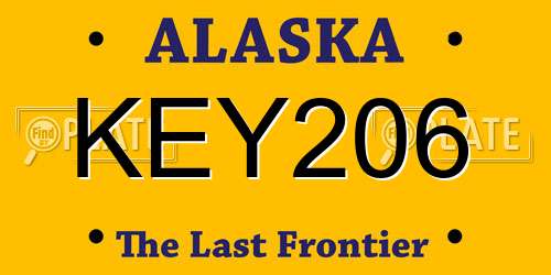 KEY206 Alaska License Plate