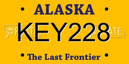 KEY228 Alaska License Plate