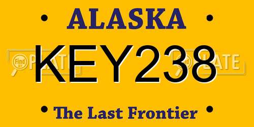 KEY238 Alaska License Plate