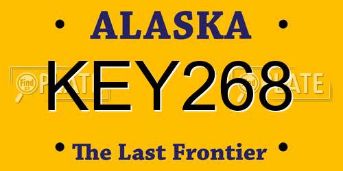 KEY268 Alaska License Plate