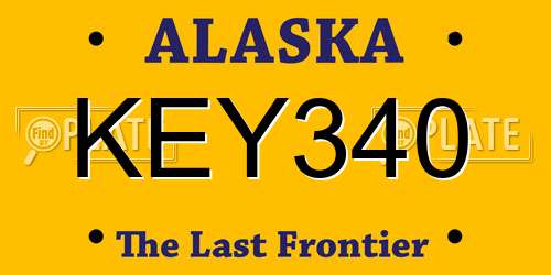 KEY340 Alaska License Plate