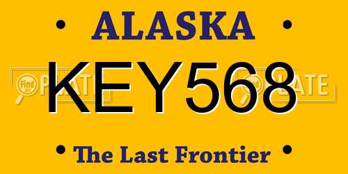 KEY568 Alaska License Plate
