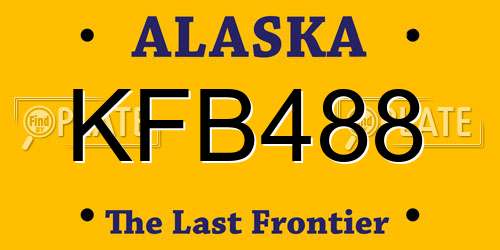 KFB488 Alaska License Plate