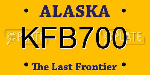 KFB700 Alaska License Plate